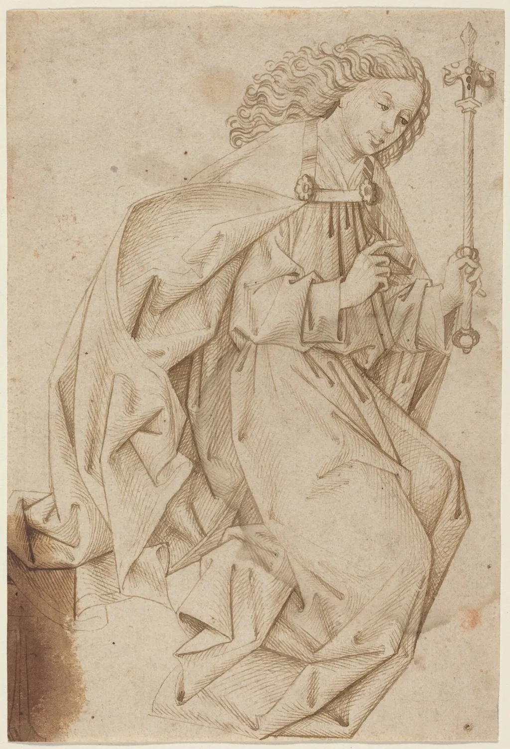 The Angel of the Annunciation, by Swabian 15th Century, ink, 1484