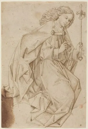 The Angel of the Annunciation, by Swabian 15th Century