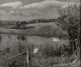 Swan Pond, Bellport, Long Island, by William James Glackens