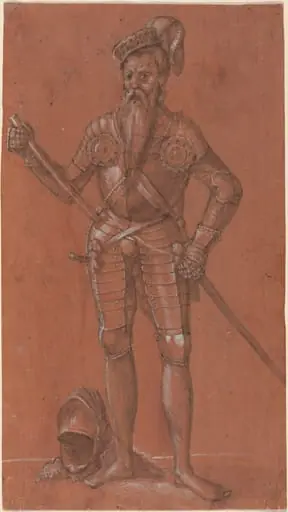 A Man in Armor, by Swiss 16th Century
