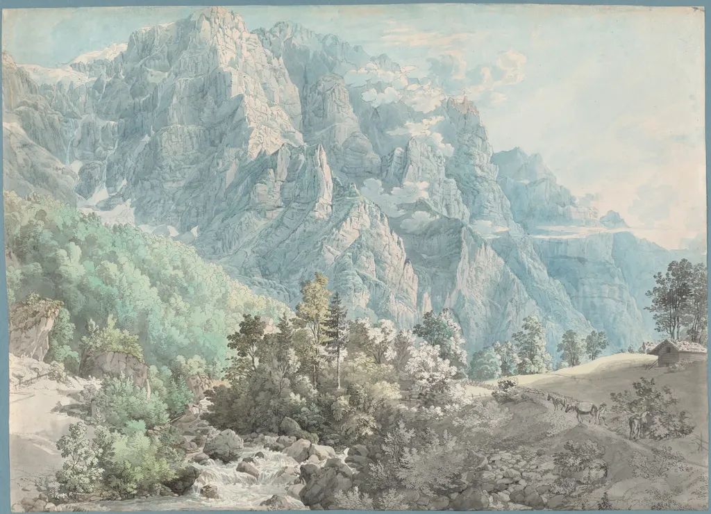 The Glärnisch Massif in Switzerland, by Swiss 18th Century, ink, 1790