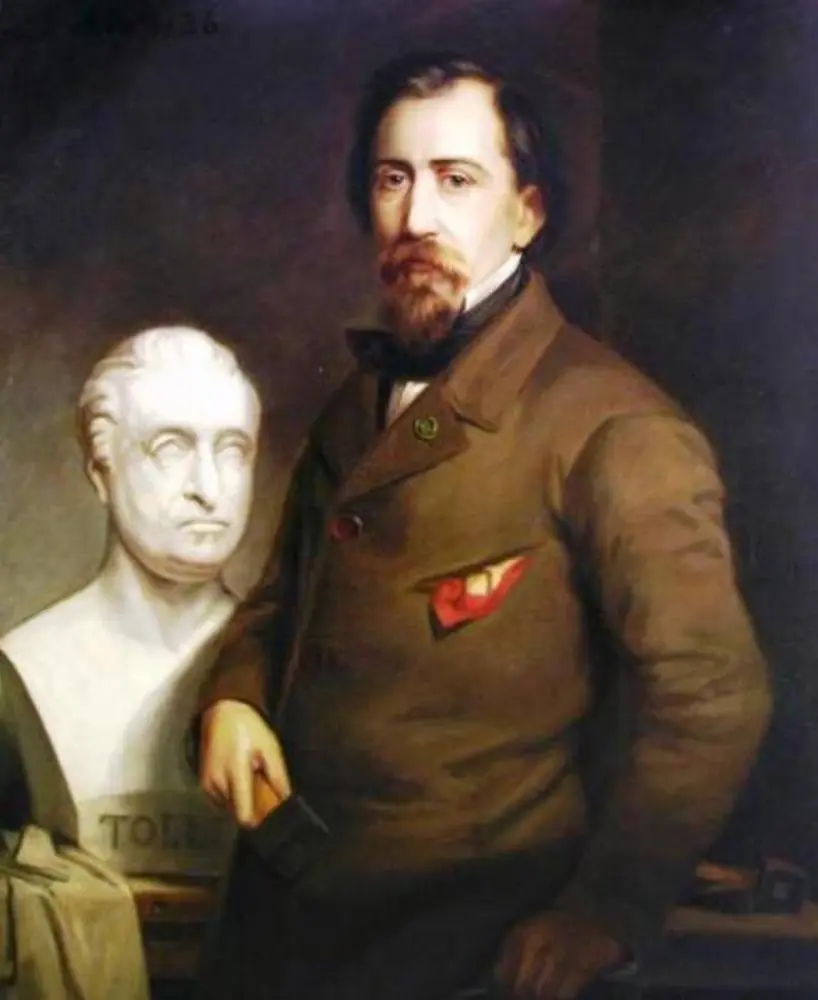 Johan Theodore Stracké (1817-1891), Sculptor, by Sybrand Altmann