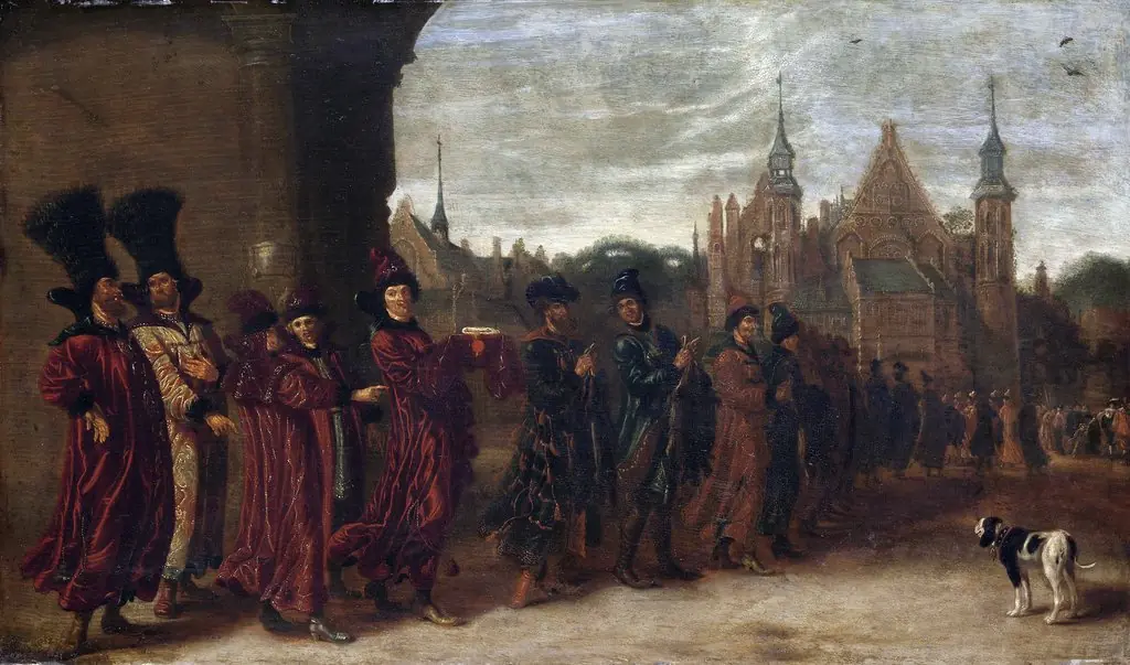 Russian ambassadors at the Binnenhof in The Hague, by Sybrand van Beest