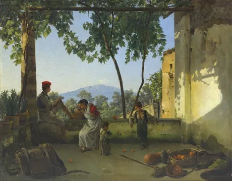 Balcony In Sorrento, by Sylvester Shchedrin, oil, 1827