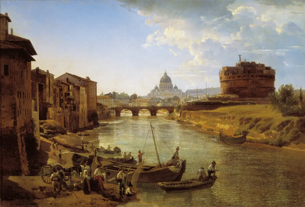 New Rome. The Castle of S.Angelo, by Sylvester Shchedrin, oil, 1824