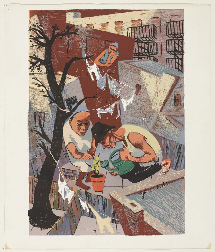 Untitled, by Sylvia Wald, ink, 1940