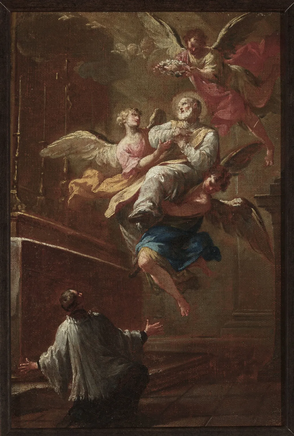 Saint elevated to heaven, by Szymon Czechowicz, oil, 1739