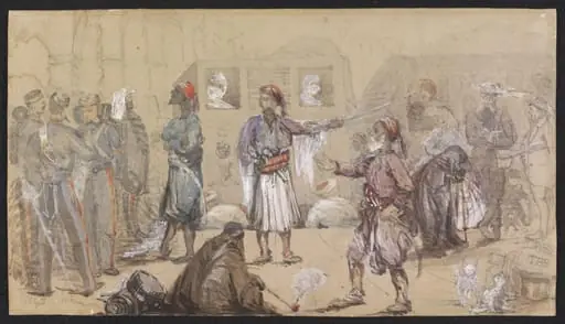 Railway Station, Alexandria, by T. B. S.