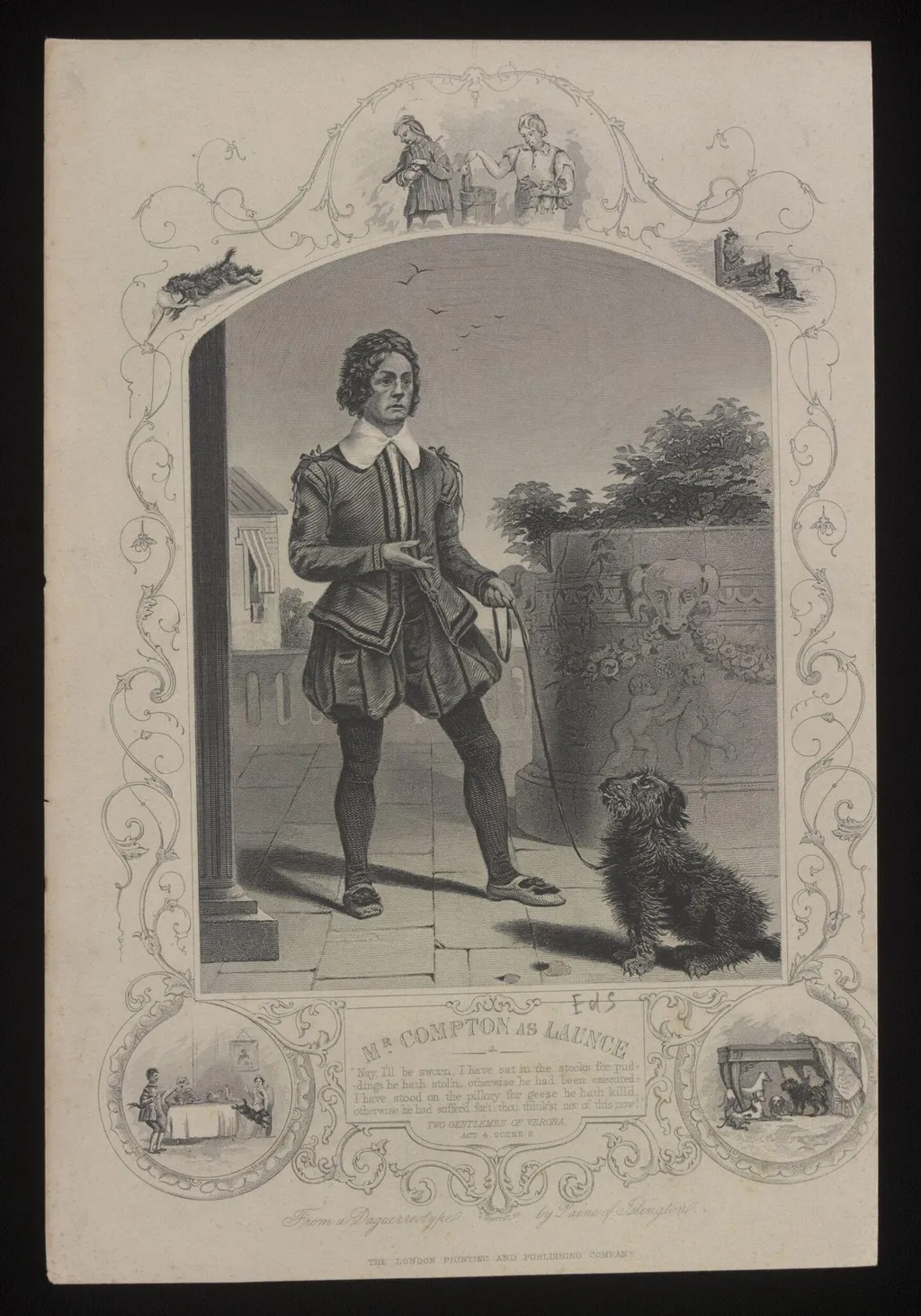 Mr. Compton as Launce, by T. Sherratt, 1850