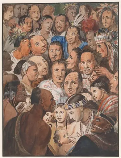 Tableau of Indian Faces