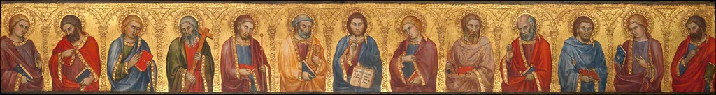 Christ and the Twelve Apostles, by Taddeo di Bartolo, tempera, 1400