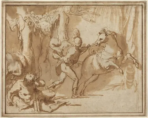 Alexander the Great and Bucephalus, by Taddeo Zuccaro