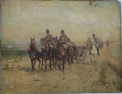 Coloana regimentară (tren regimentar de artilerie), by Tadeusz Ajdukiewicz