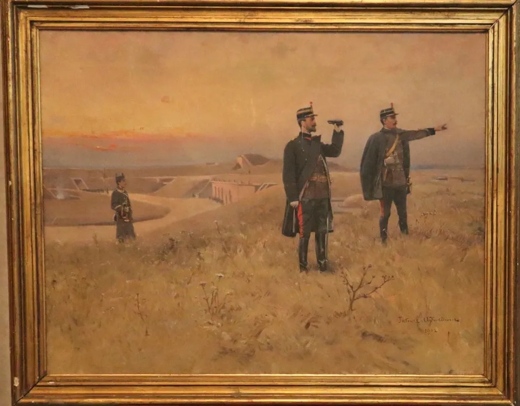 Doi ofițeri din Regimentului 1 Artilerie Cetate, by Tadeusz Ajdukiewicz, 1902