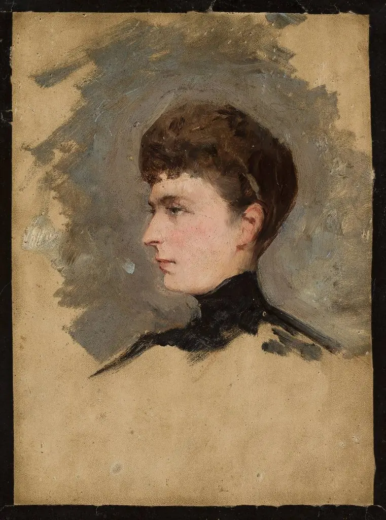Portrait of a lady, sketch, by Tadeusz Ajdukiewicz
