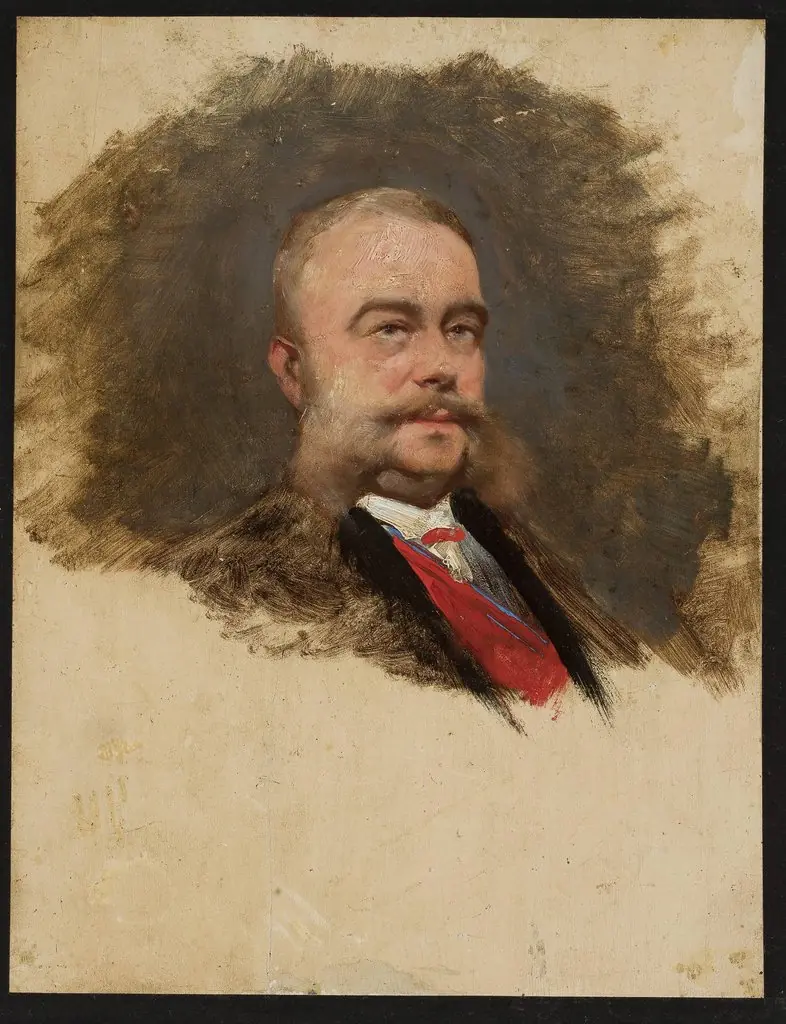 Portrait of an old man, sketch, by Tadeusz Ajdukiewicz