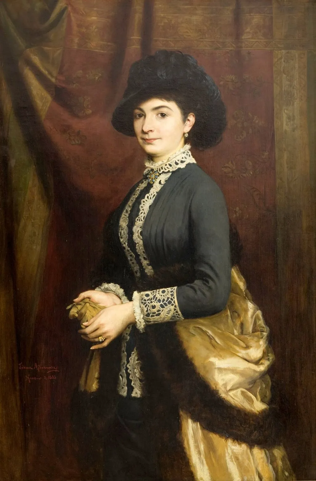 Portret Antoniny Hoffmanowej, by Tadeusz Ajdukiewicz, oil, 1892