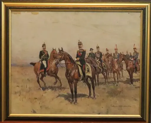 Regele Carol I, Prințul Ferdinand și Statul Major 1903, by Tadeusz Ajdukiewicz