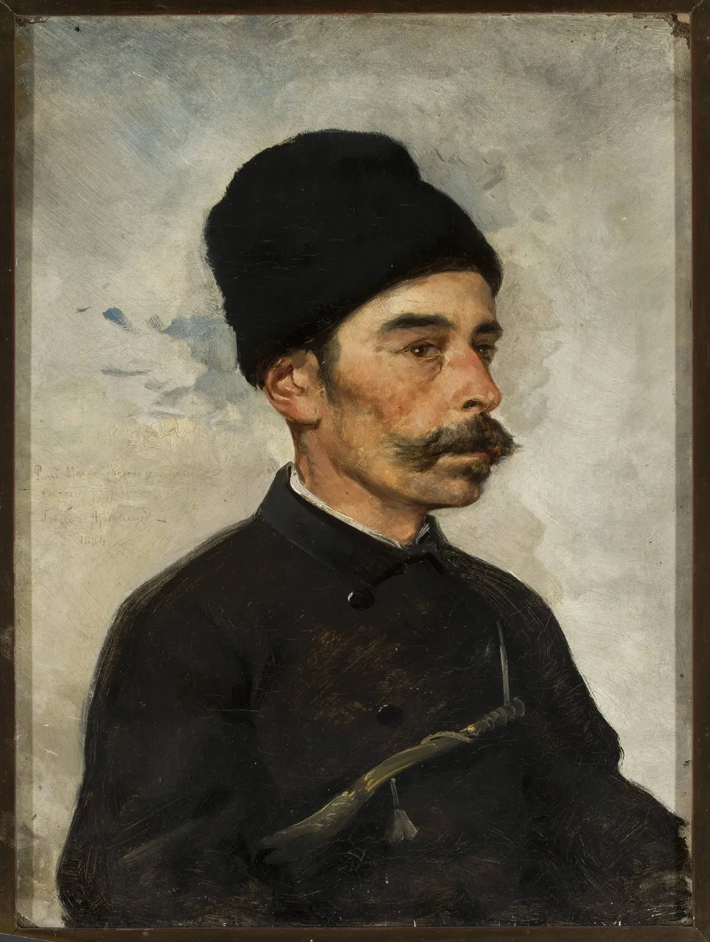 Study of a hunter, by Tadeusz Ajdukiewicz, oil, 1892