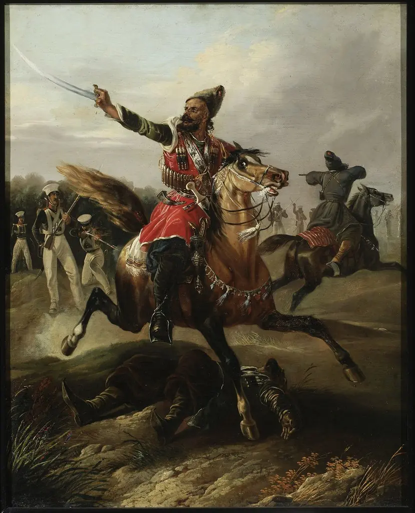 Circassian on horseback, by Tadeusz Brodowski