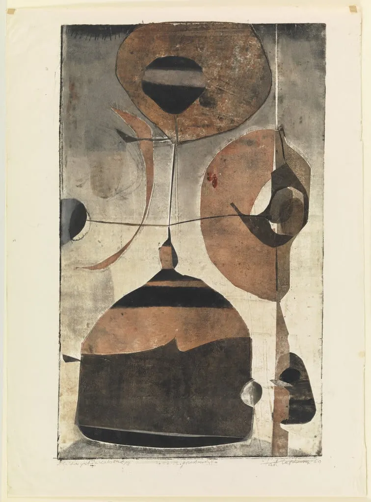 Untitled, by Tadeusz Lapinski, ink, 1960