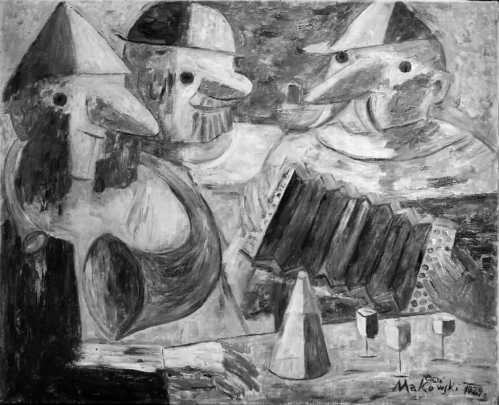 Les trois copains, by Tadeusz Makowski
