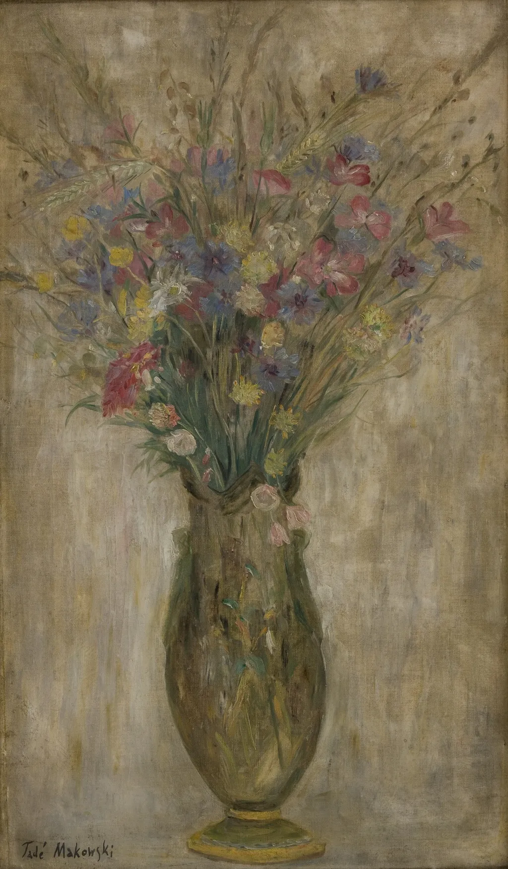 Wild Flowers, by Tadeusz Makowski, oil, 1916