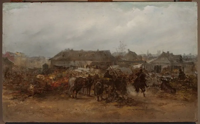Marketplace in Przemyśl, by Tadeusz Rybkowski