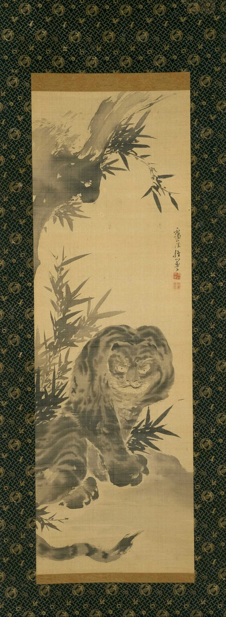 Tiger and Bamboo, by Takaku Aigai, unspecified, 1831
