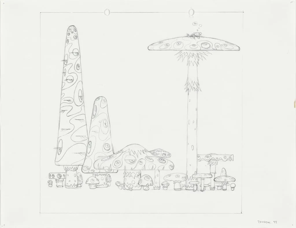 Untitled, by Takashi Murakami, graphite, 1999
