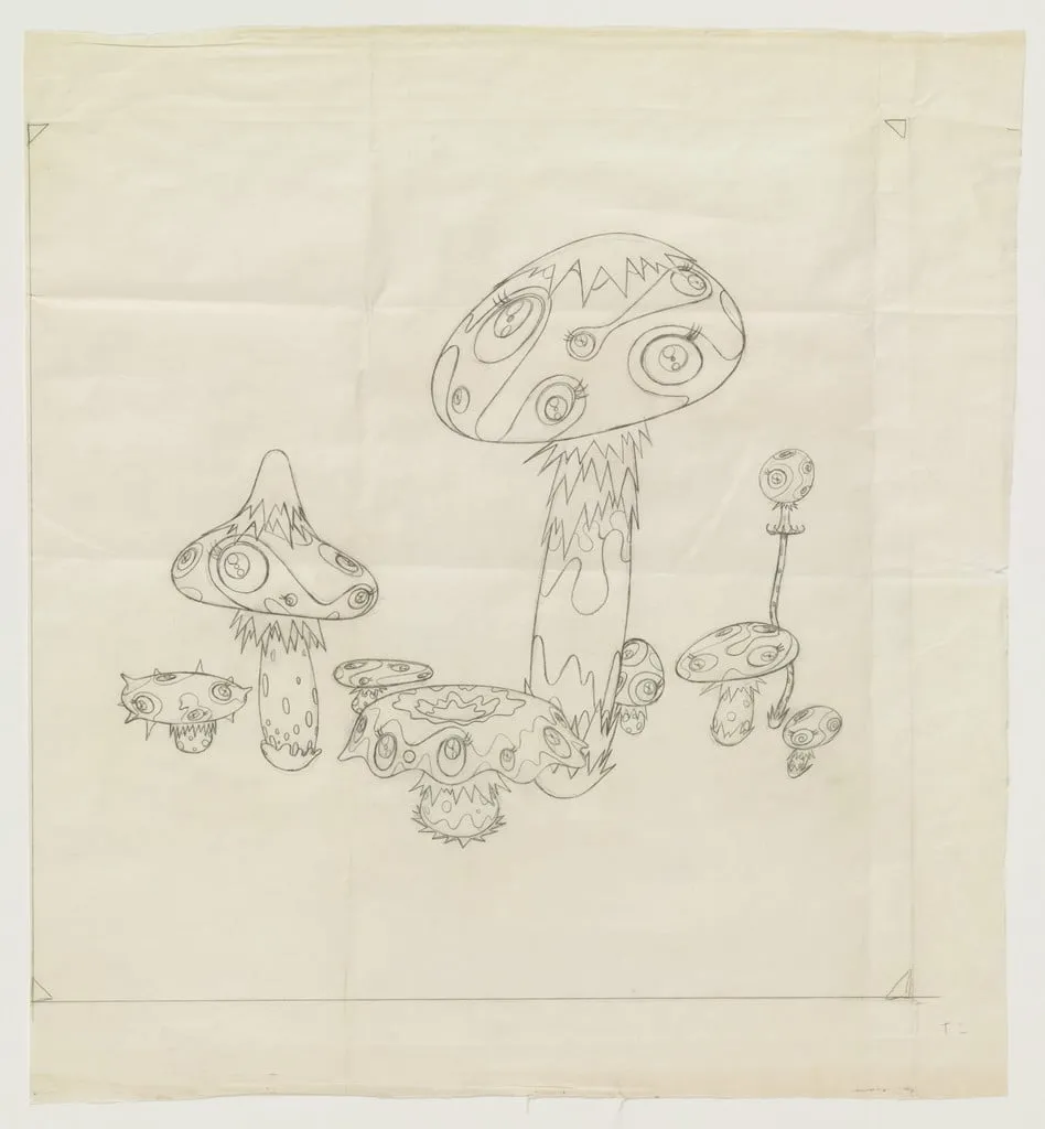 Untitled, by Takashi Murakami, graphite, 2000