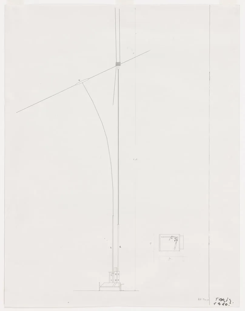 Untitled, by Takis, graphite, 1960