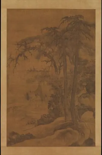 元  唐棣  松溪歸漁圖  軸|Returning Fishermen, by Tang Di