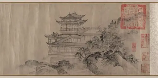 元     唐棣     滕王閣圖     卷|The Pavilion of Prince Teng, by Tang Di