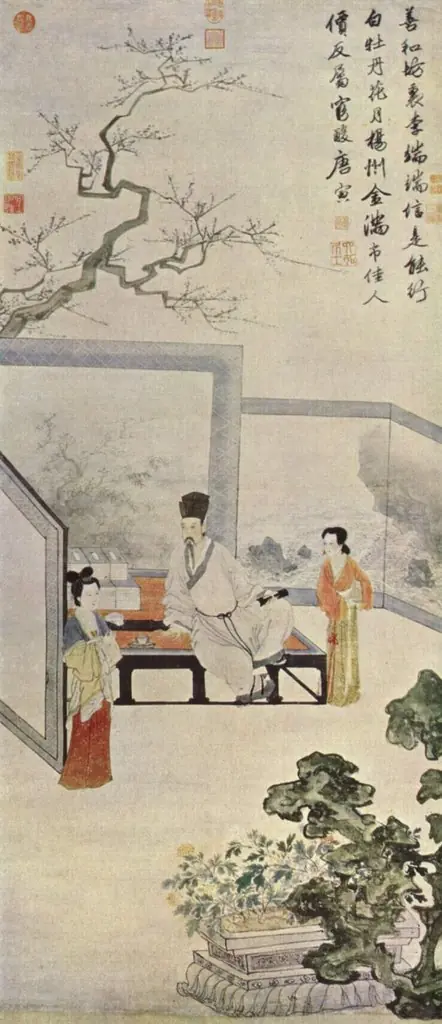 After a Tang Painting of a Courtesan, by Tang Yin