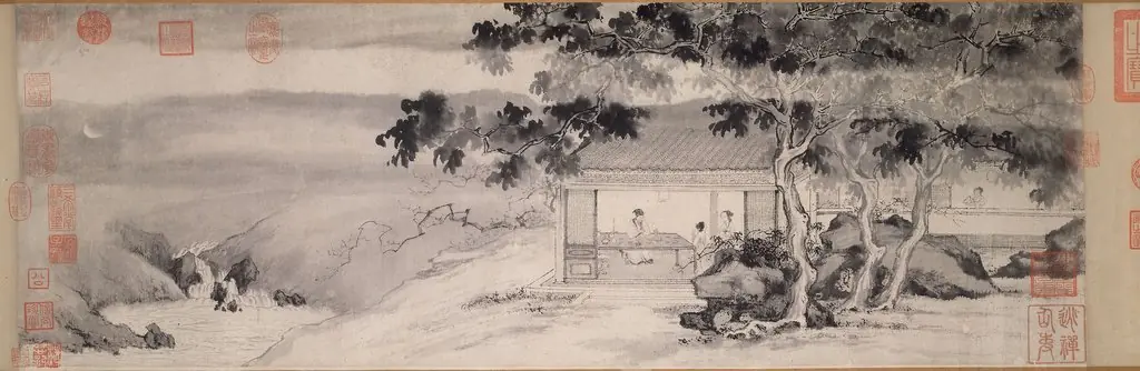Drinking at Night, by Tang Yin