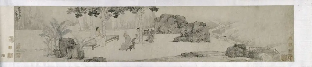 Tea Drinking Under the Wutong Tree, by Tang Yin