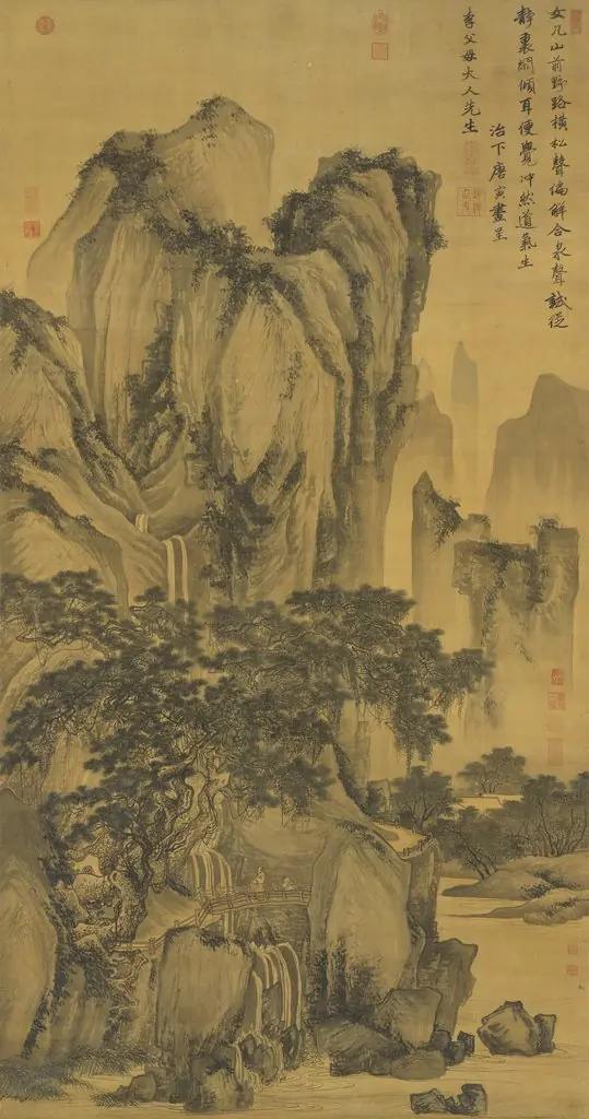 Whispering Pines on a Mountain Path, by Tang Yin