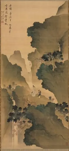 Gazing at a Waterfall, by Tani Bunchō