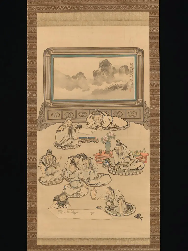 The Eight Immortals of the Wine Cup, by Tani Bunchō