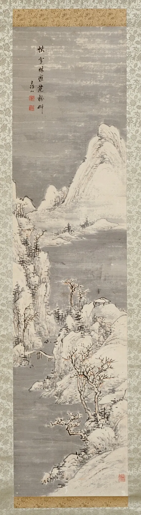 Mountains in Snow, by Taniguchi Aizan, unspecified, 1850