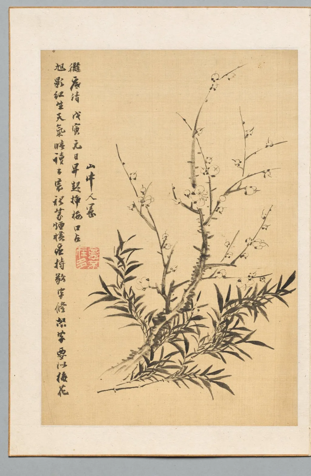 Plum Blossoms and Bamboo, by Tanomura Chikuden, 1818