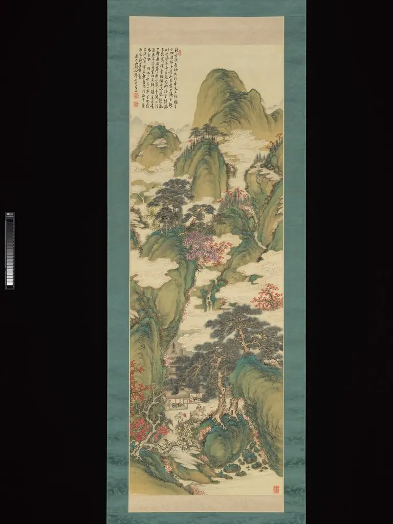 White Clouds and Crimson Trees, by Tanomura Chokunyū