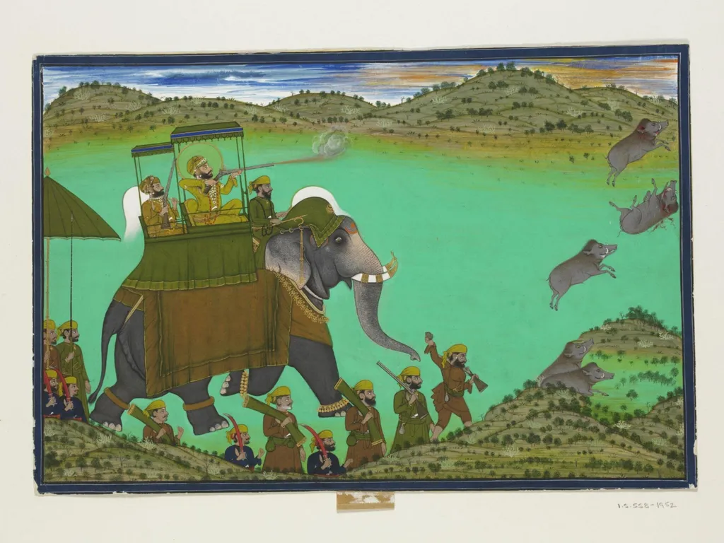Maharana Sarup Singh of Udaipur, by Tara, paint, 1855