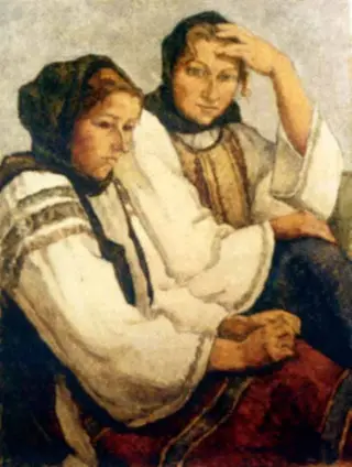 Țărănci (Două țărănci), by Camil Ressu