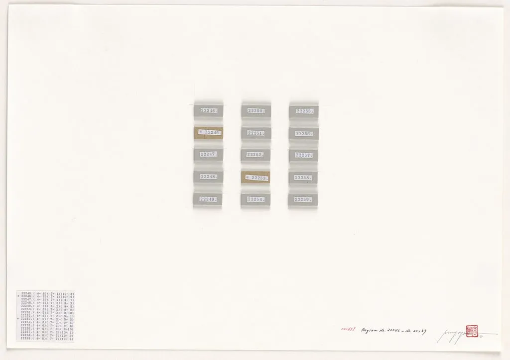 Untitled, by Tatsuo Miyajima, ink, 1991