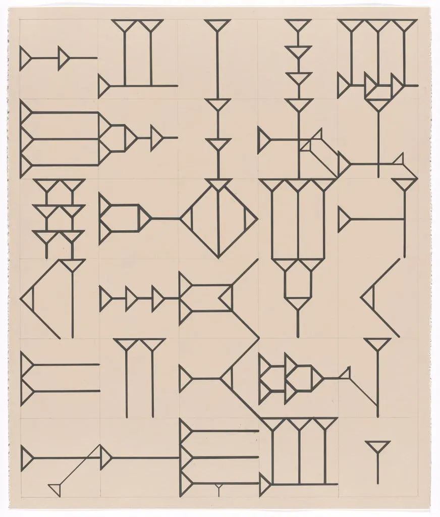 Untitled, by Tauba Auerbach, graphite, 2006