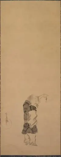 Kenshu, Monk with Shrimp, by Tawaraya Sōtatsu