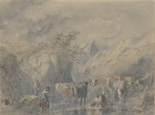 Cattle at a Pool, by Tayler