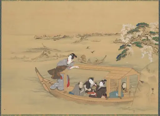 Pleasure Boat on the Sumida River, by Teisai Hokuba